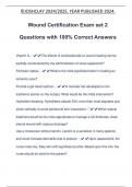 Wound Certification Exam set 2 Questions with 100% Correct Answers