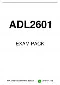 ADL2601 EXAM PACK 2025