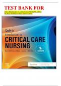 TEST BANK FOR Sole’s Introduction To Critical Care Nursing 9th Edition By Mary Beth Flynn Makic Latest Update.