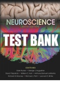 Neuroscience 6th Edition Test Bank by Purves | 100% Correct Answers | 34 Chapters