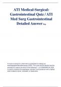 ATI Medical-Surgical: Gastrointestinal Quiz / ATI Med Surg Gastrointestinal Detailed Answer Key