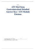 Exam ATI Med Surg Gastrointestinal Detailed Answer Key / ATI Module Enemas