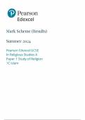 2024 EDEXCEL GCSE RELIGIOUS STUDIES A PAPER 1 OPTION 1C: ISLAM MARK SCHEME