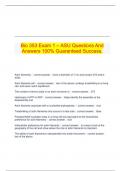 Bio 353 Exam 1 – ASU Questions And Answers 100% Guaranteed Success.