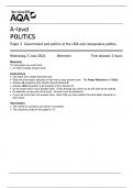 A-Level AQA 2024 Politics Paper 2