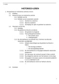 inhoudstafel motorisch leren