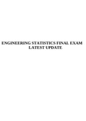 ENGINEERING STATISTICS FINAL EXAM  LATEST UPDATE.