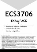 ECS3706 EXAM PACK 2024 - DISTINCTION GUARANTEED