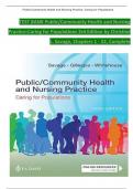 TEST BANK For Public / Community Health and Nursing Practice: Caring for Populations, 3rd Edition, Christine L. Savage, Verified Chapters 1 - 22, Complete Newest Version