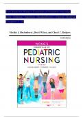 TEST BANK For Wong’s Essentials of Pediatric Nursing, 11th Edition by Marilyn Hockenberry, Cheryl Rodgers, Verified Chapters 1 - 31, Complete Newest Version