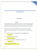 2023/2024 HESI A2 Reading Comprehension Study Guide, V1 and V2 Latest Questions