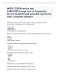 WGU C839-Practice test 2022/2023;Comprises of frequently tested questions/all possible questions with complete solution