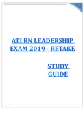 TI RN LEADERSHIP EXAM 2019 - RETAKE STUDY GUIDE UPDATED 2023