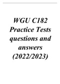  WGU C182 Practice Tests-questions and answers (2022-2023)