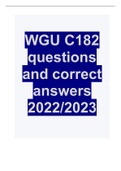 WGU C182 questions and correct answers (2022-2023)