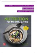 Nutrition For Healthy Living, 6th Edition TEST BANK by Schiff, Verified Chapters 1 - 13, Complete Newest Version