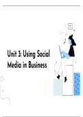 Unit 3 - Using Social Media in Business (Assignment 1) Distinction Achieved.