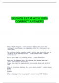 SOPHOS EXAM WITH 100- CORRECT ANSWERS