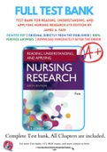 Test Bank For Reading, Understanding, and Applying Nursing Research 6th Edition By James A. Fain 9781719641821 Chapter 1-15 Complete Guide .