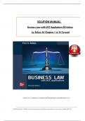 Solution Manual For Business Law with UCC Applications 16th Edition by Paul Sukys, ISBN 9781264217939, All 34 Chapters Covered, Verified Latest Edition.