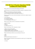 CIS 100 Test 3 Practice Questions WITH COMPLETE SOLUTIONS