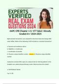 AAPC CPB Chapter 1-5/ 477 Q&A/ Already Graded A+/ 2024-2025  