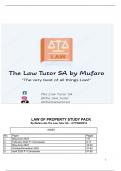 Exam pack on the Law of Property by Mufaro aka The Law Tutor SA 