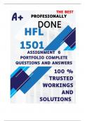 HFL1501 Assignment 6 PORTFOLIO (COMPLETE ANSWERS) Semester 2 2024 - DUE 23 October 2024