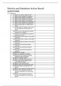 Particles and Radiation AQA Physics Active Recall Questions Prompts Revision