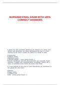 NURS3550 FINAL EXAM WITH 100- CORRECT ANSWERS.