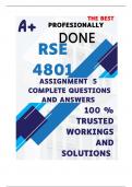 RSE4801 Assignment 5 (COMPLETE ANSWERS) 2024 (705135)- DUE 30 October 2024