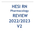 HESI RN Pharmacology REVIEW 2022/2023 V2