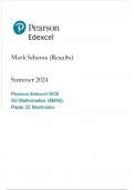 Edexcel AS Level Mechanics Mark Scheme 2024