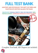 	Anatomy and Physiology 8th 9th 10th Edition Patton Saladin Thibodeau Test Bank