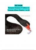 Test Bank For Biological Science 6th Edition By Freeman Allison, Consists of 54 Complete Chapters, ISBN: 9780321613462