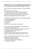 NUR 102 Quiz 1: Unit 1 & 2: holistic health assessment, fluid & electrolyte balance Questions With Complete Solutions