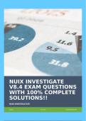 NUIX INVESTIGATE V8.4 EXAM QUESTIONS WITH 100% COMPLETE SOLUTIONS!!