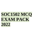 SOC1502 MCQ EXAM PACK 2022