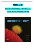 Test Bank For Prescott's Microbiology, 12th Edition by Joanne Willey, Consists of 42 Complete Chapters, ISBN: 978-1265123031