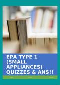 EPA TYPE 1 (SMALL APPLIANCES) QUIZZES & ANS!!