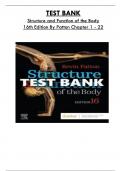 Test Bank For Structure and Function of the Body 16th Edition By Patton, Consists of 22 Complete Chapters, ISBN: 978-0323597791