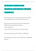 Oil Burner License Exam Questions and Answers (Already Graded A+)