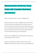 Massachusetts Oil Burner Study Guide with Complete Questions and Answers