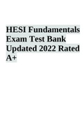 HESI Fundamentals Exam Test Bank Updated 2022 Rated A+