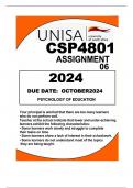 CSP4801 ASSIGNMENT 06 DUE DATE: 2024