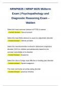 NRNP6635 / NRNP 6635 Midterm Exam | Psychopathology and Diagnostic Reasoning Exam – Walden