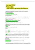 Nursing NR 505  Week 3 Quiz   NIH Training Questions with Answers.