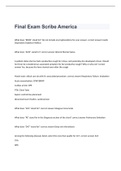 Final Exam Scribe America 2022/2023 with 100% correct answers