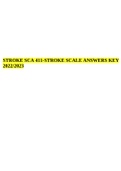 STROKE SCA 411-STROKE SCALE ANSWERS KEY 2022/2023. 