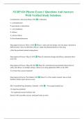 NURP 424 Pharm Exam 1 Questions And Answers With Verified Study Solutions